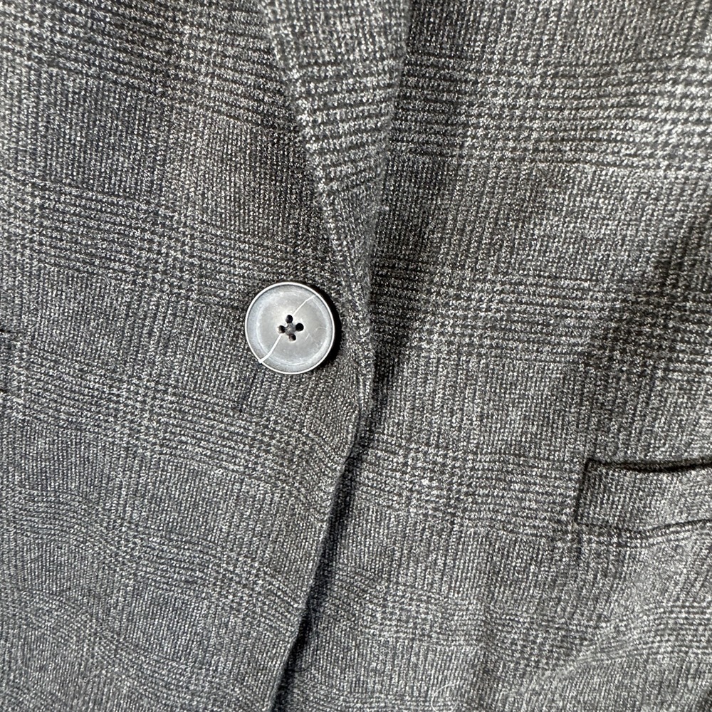 A New Day Target Plaid Blazer Womens S Gray Glen Check One Button Lined - Picture 7 of 16